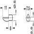 Shelf Support D5mm Spoon Plug Steel BP - view 2