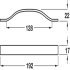 Jackson Bow Handle Zinc Alloy Polished Nickel 128mm Fixing Centres - view 2