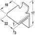 Shelf Support Stud 18x22mm Dbl Steel SN - view 2
