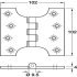 Parliament Hinge 102x102mm Brass PCP - view 2