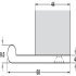 Edge Pull 50x68x4mm Brass Polished Chrome - view 2