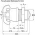 Padlockable Cam Lock for 6.5 12.2 or 19.2 mm Panels To suit panel thickness 12.2 mm bright nickel - view 3