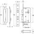 Sashlock+Keys 3 Lvr Mortice 58/78mm NP - view 2