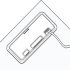 Cable Outlet Rect 98x242mm Plastic Black - view 3