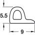 P Strip Seal SA 5.0m Rubber White - view 2