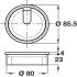 Cable Outlet 2prt D80x27mm Maple Raw - view 2