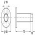 Door Stop/Wall D50x82mm Rub/PSS - view 2