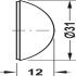Wall Bumper D31x12mm Plastic White - view 2