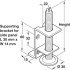 Plinth Adj w Supp Bracket M10x100mm Galvanised Steel - view 2