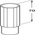 Plinth Shaft Extension 70mm Plastic Black - view 4