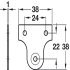 Mirror Plate 38x38mm Steel Nickel - view 2
