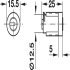 Premium 20 cylinder removable core Häfele Symo Premium 20 customised MK locking system Pin tumbler cylinder without key 400 different key changes possible restricted direction DIN left/right 180° key change: MK mounting: Right hand - view 2