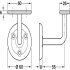 Handrail Bracket Ø 60 mm for Flat Based Handrails Mild Steel Face fixing Zinc plated - view 2