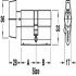Euro Cylinder+Turn 5 Pin 30x30mm NP Dif - view 2
