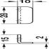 Glass Door Cylinder Lever Lock with Nut Attachment for Glass Panels from 4-10 mm With straight locking cam Closure direction 90° B (C E H) keyed alike: key change H1 matt nickel plated - view 3