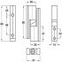 Hinge Set Heavy Duty Cubicle Fittings for 17-21 mm Board Partitions Aluminium Satin anodised finish - view 2