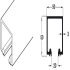 Top Track for Folding Patio Doors Slido Fold 100-U Top hung end folding system Length 2500 mm 943.32.825