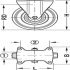 D100mm Castor Fixed without Brake Plastic Galvanised - view 4