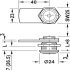 Cam Lock for Triangular Socket Key with Straight Cam and Nut Attachment Closure direction 90° A (DFG) length L 32.5 mm - view 2