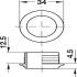 Push Lock Rosette for 19 and 25 mm Push-Lock Knobs Polished chrome-plated for plate thickness 16 mm - view 3