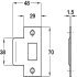 Mortice Latch Tubular Heavy Duty Latchbolt Operated by Lever Handles Backset 100 mm case size 123 mm satin brass - view 4