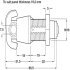 Padlockable Cam Lock for 6.5 12.2 or 19.2 mm Panels To suit panel thickness 12.2 mm bright nickel - view 2
