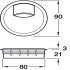 Cable Outlet 2prt D80x24mm Plastic Wht Aluminium - view 3