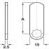 Padlockable Cam Lock-Cam Stght 50mm Steel - view 2