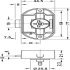 Push Button Lock with Push Button Locking Backset 25 mm Backset 25 mm Brown - view 3