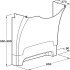 Cover for Adjustable Washbasin Legs Ropox Basic version left hand - view 2