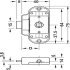 Espagnolette Lock Piccolo Nova Case Backset 15 or 25 mm with Aperture for 7 mm Square Spindle Without lock rosette Matt nickel plated right hand - view 3