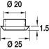 Cylinder Rosette D19mm Brass B.Nickel - view 2