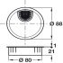 Cable Outlet 2prt D80x22mm Zinc Alloy SSE - view 2