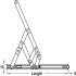 Friction Hinge Restrictor for Side or Top Hung Windows Stainless Steel or Brass For top hung windows length 509 mm (20") max. vent weight 24 kg opening angle 52° - view 3