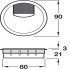 Cable Outlet 2prt D80x24mm Plastic Stainless Steel Col - view 2