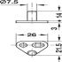 Locking Bolt w Screw Fixing Plate Zinc Alloy PNP - view 2