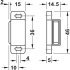 Magnetic Catch 2.0kg SF Steel/Plastic White - view 3