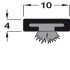 Intumes Strip/Brush FD30 2100x10x4mm Wht - view 2