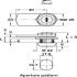 Cylinder Cam Lock for Metal Furniture with Straight Cam and Nut Closure direction 180° 1 (2-8) length 13.0 mm keyed alike: key change FH1 - view 2