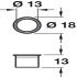 Budget Lock Ferrule Escutcheon D18mm SZP - view 2