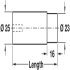 Startec Door Stop/Wall D25x78mm Rub/SSS - view 2