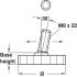 Base Leveller with Ball Joint and M8 x 22 mm Threaded Bolt Plastic Plastic plate Ø 25 mm base height 10 mm - view 3