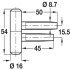 Startec Drill-In Hinge D16x54mm Galvanised Wht - view 2