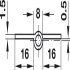 Furniture Hinge Straight LH 50mm Steel NP - view 2