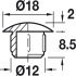 Cover Caps D12mm Blind Phillips Plastic 9010 Fawn - view 3