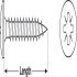 Hospa Flat Head Screw, PZ, Fully Threaded, Galvanized, 4.0 x 30 mm - view 3