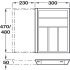 eXTray Oak Cutlery Ins 470/400-600mm - view 3