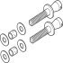 Fixing Set to Convert Back to Back Fixing Pull Handles to Glass Door Fixing For Ø 19 mm pull handle M8 fixing bolts 909.00.900