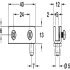 110D Simplex Glass Door Hinge Steel/Plastic Black - view 5