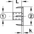 T-Nut with Four Prongs M6 internal thread bright (unfinished) - view 2